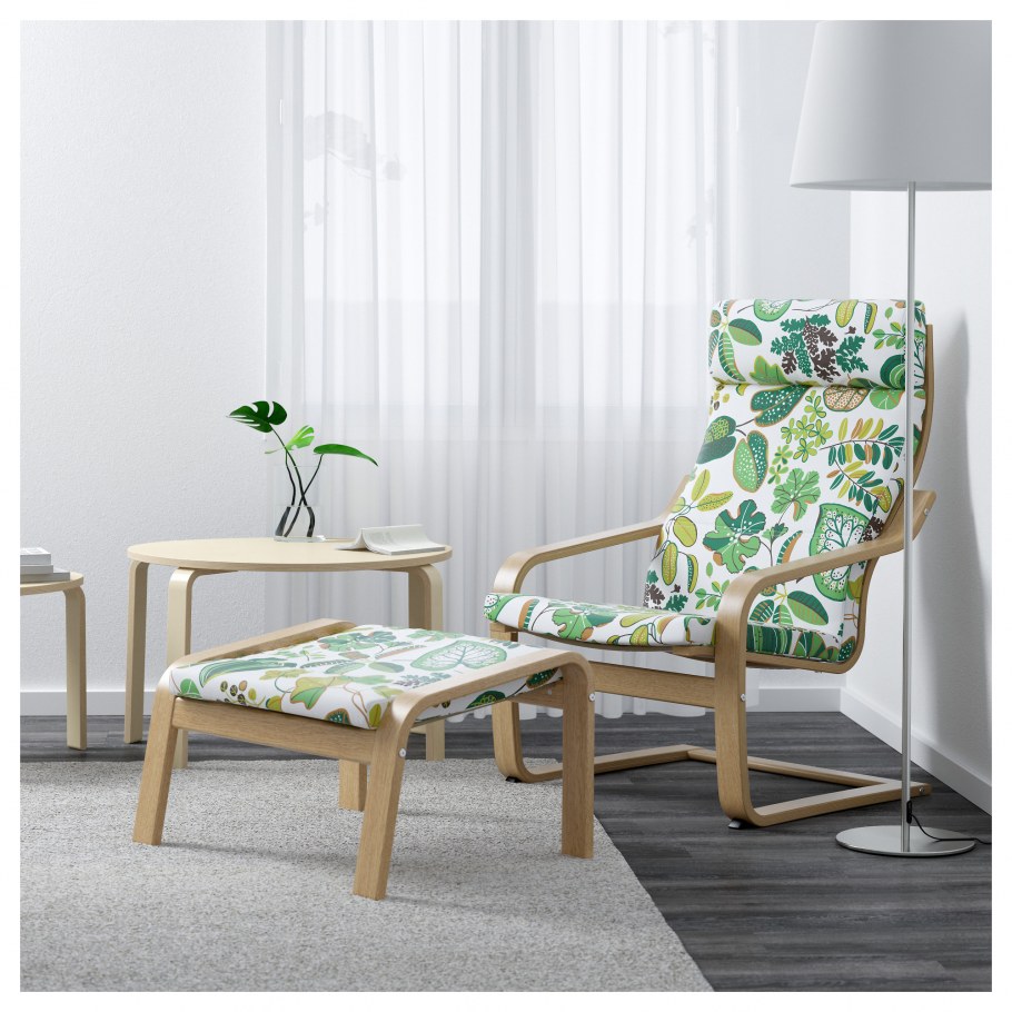 Кресло кожаное ikea ПОЭНГ