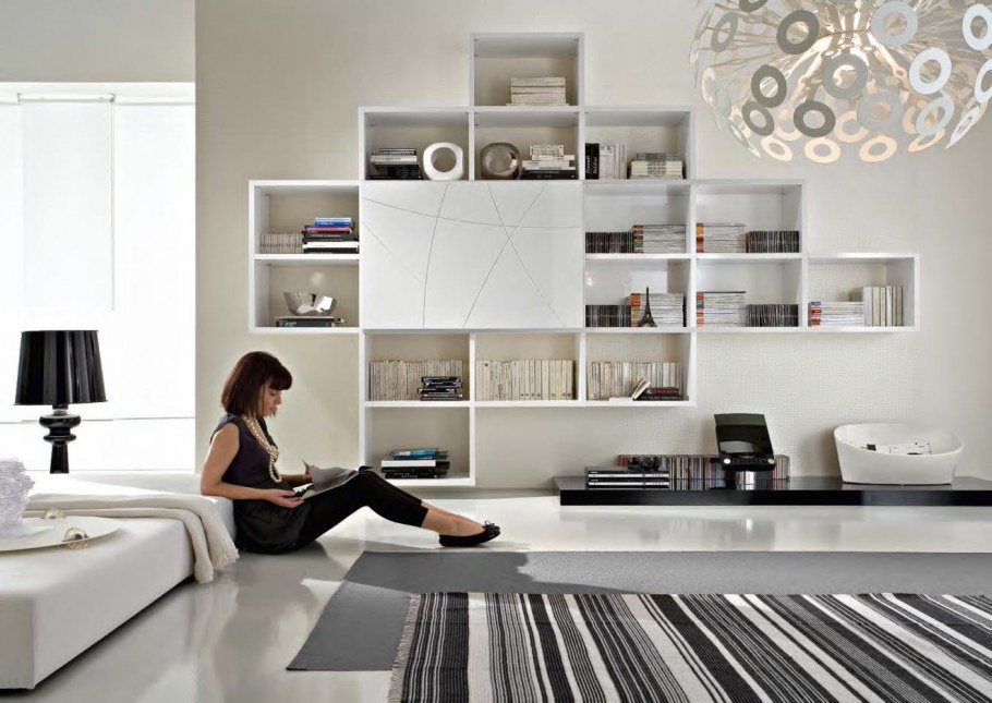 Система хранения в современной гостиной