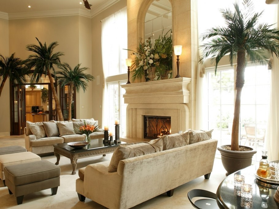 Украшение интерьера растениями