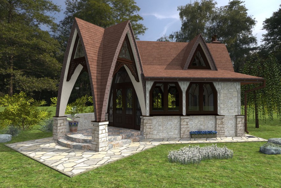 Летние беседки из камня