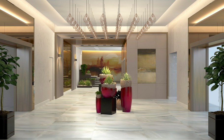 План интерьера холла