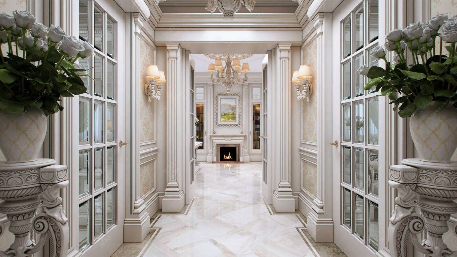 Холл в классическом стиле