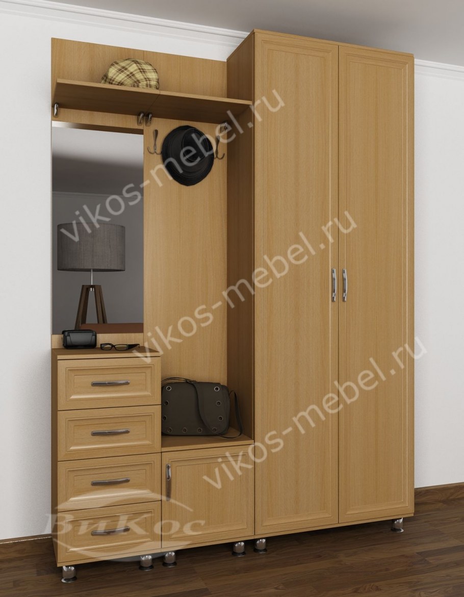 Прихожая с комодом цвета гранит