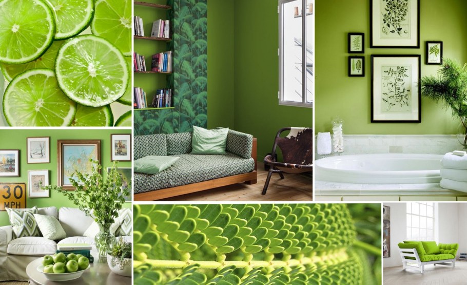 Цвет Гринери в интерьере