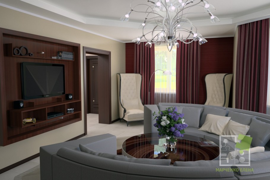 Кухня гостиная с эркером