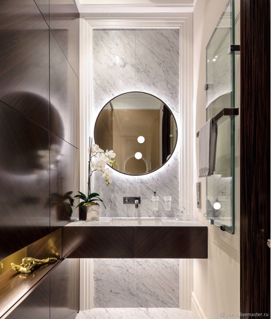 Зеркало в интерьере ванной