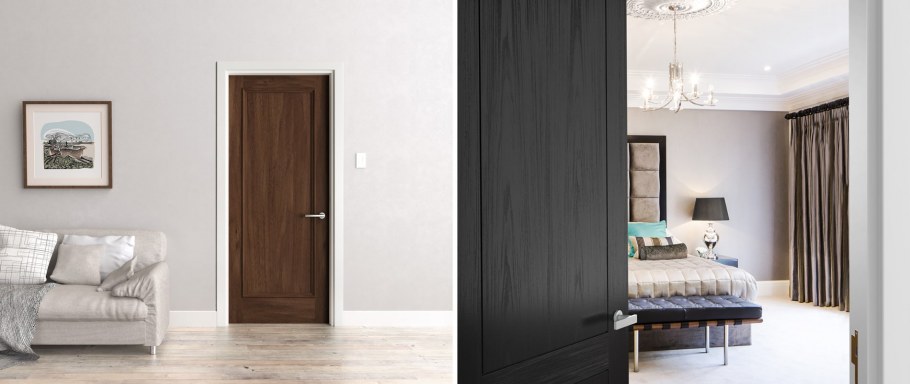Серые двери межкомнатные в интерьере