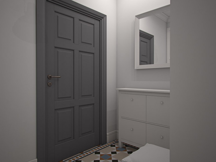 Прихожая в серых тонах