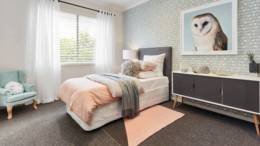 Бело серая комната для подростка девочки