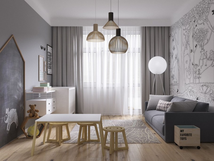 Стильные обои для детской