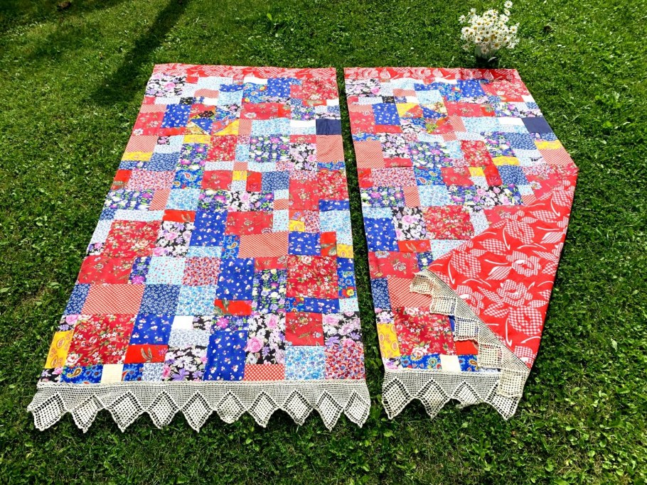 Шторы из лоскутков