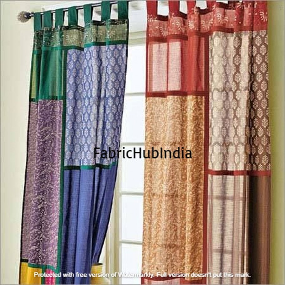 Шторы из лоскутков ткани