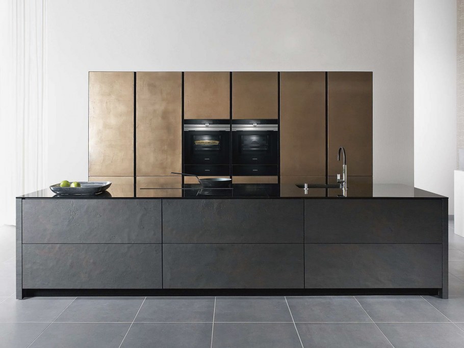 Zetta каменный шпон кухня