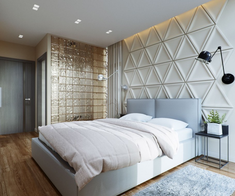 Стена за изголовьем кровати