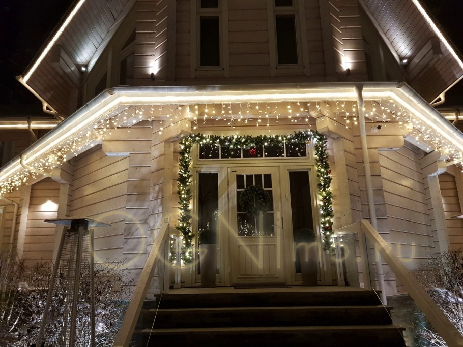 Подсветка деревянных домов