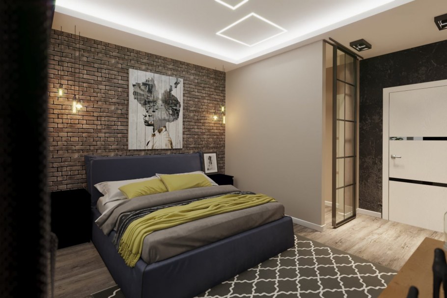 Комната для молодого человека в стиле лофт