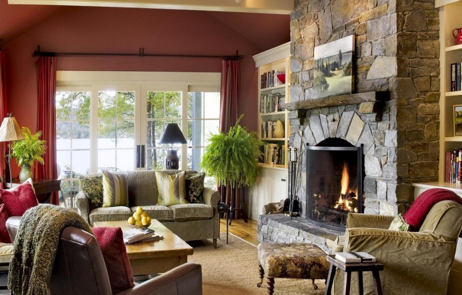 Камин в интерьере
