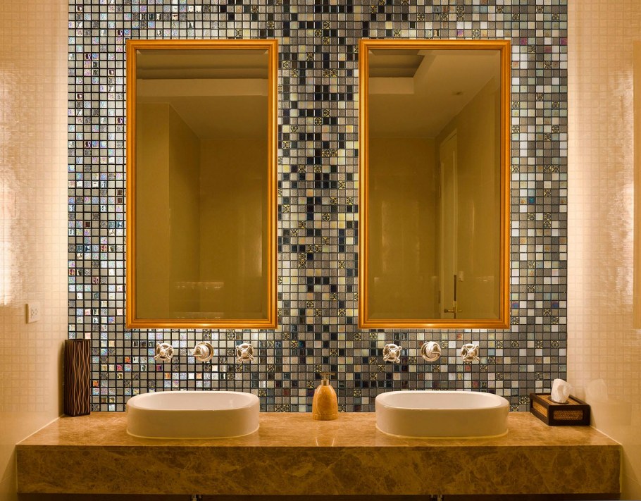 Мозаика в интерьере ванной