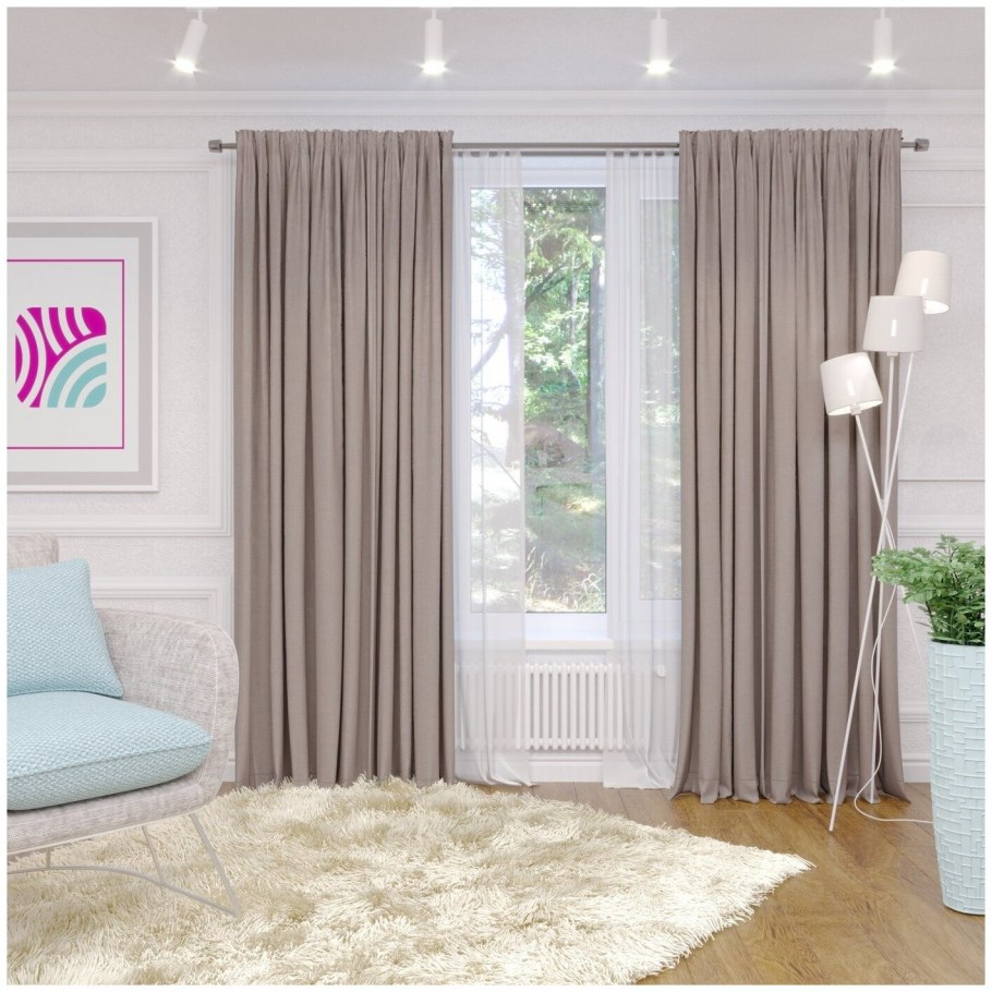 Шторы блэкаут Алькор сиреневый