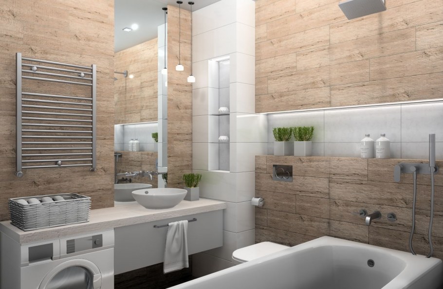 Ванная лофт 10м2