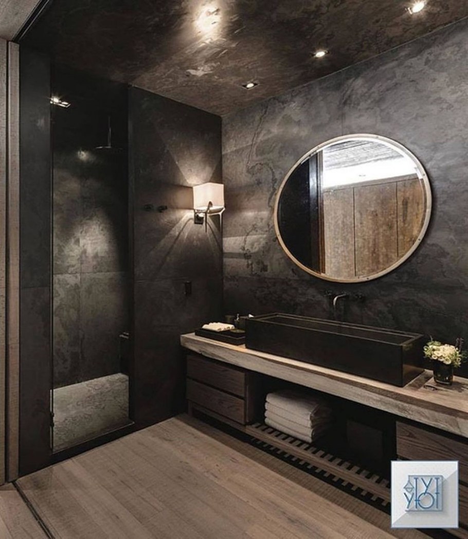 Ванная в бетонном стиле