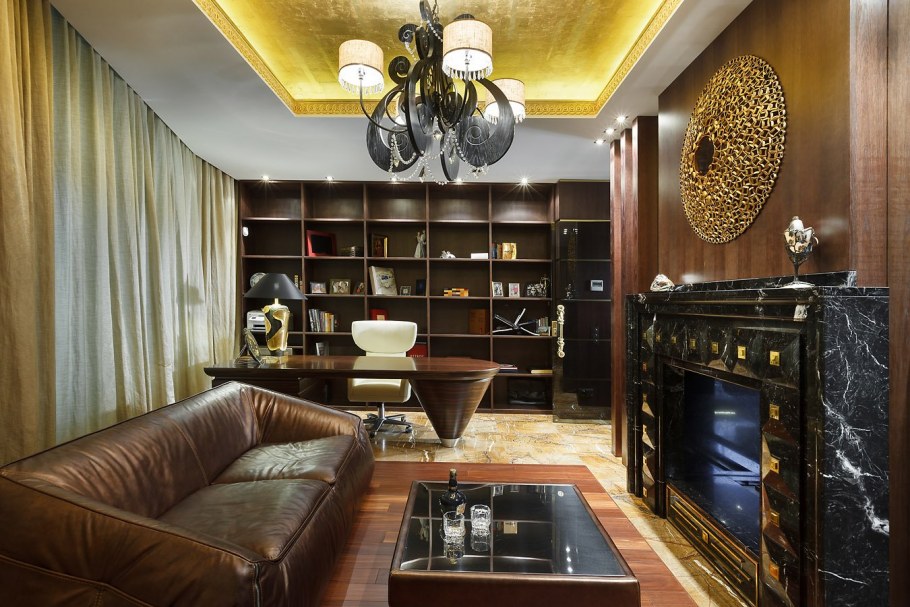 ТВ зона в стиле ар деко