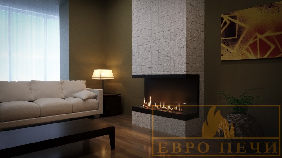 Встроенный биокамин Lux Fire фронтальный 1040 s