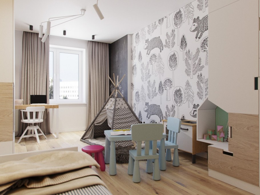 Стильные обои для детской