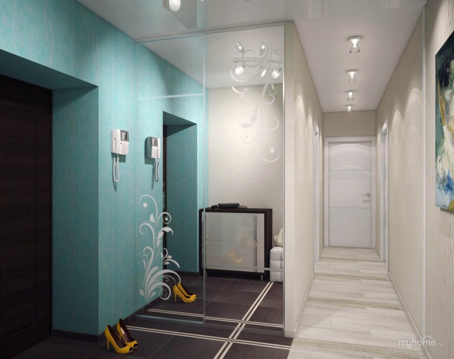 Визуализация интерьера коридор