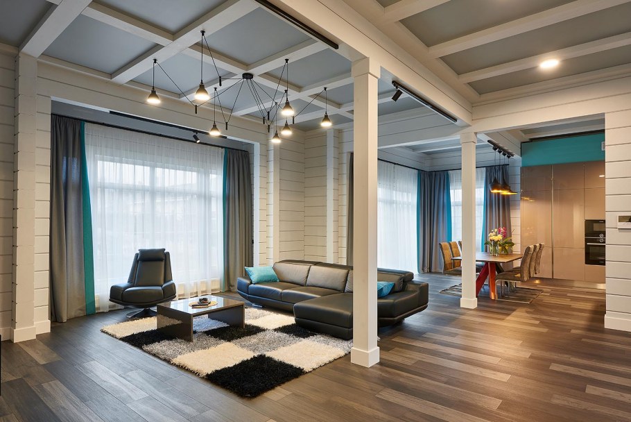 Дом из клееного бруса в скандинавском стиле