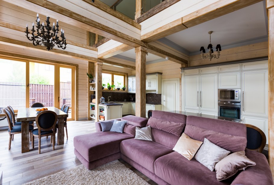 Одноэтажный деревянный дом