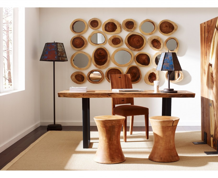 Деревянные спилы в интерьере