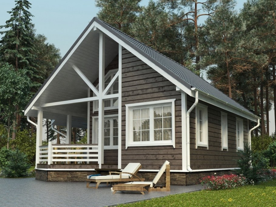 Каркасный дом со вторым светом проекты