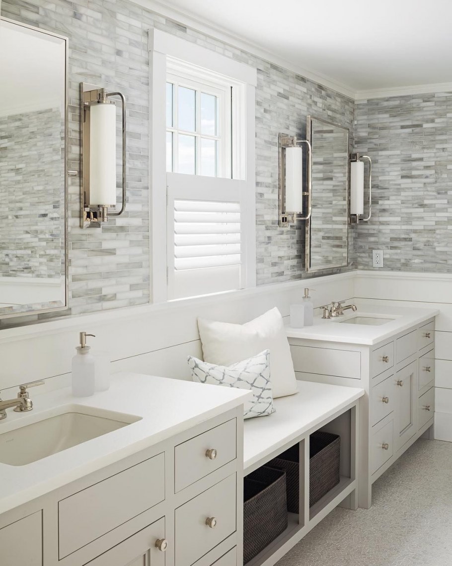 Ванная с полочками