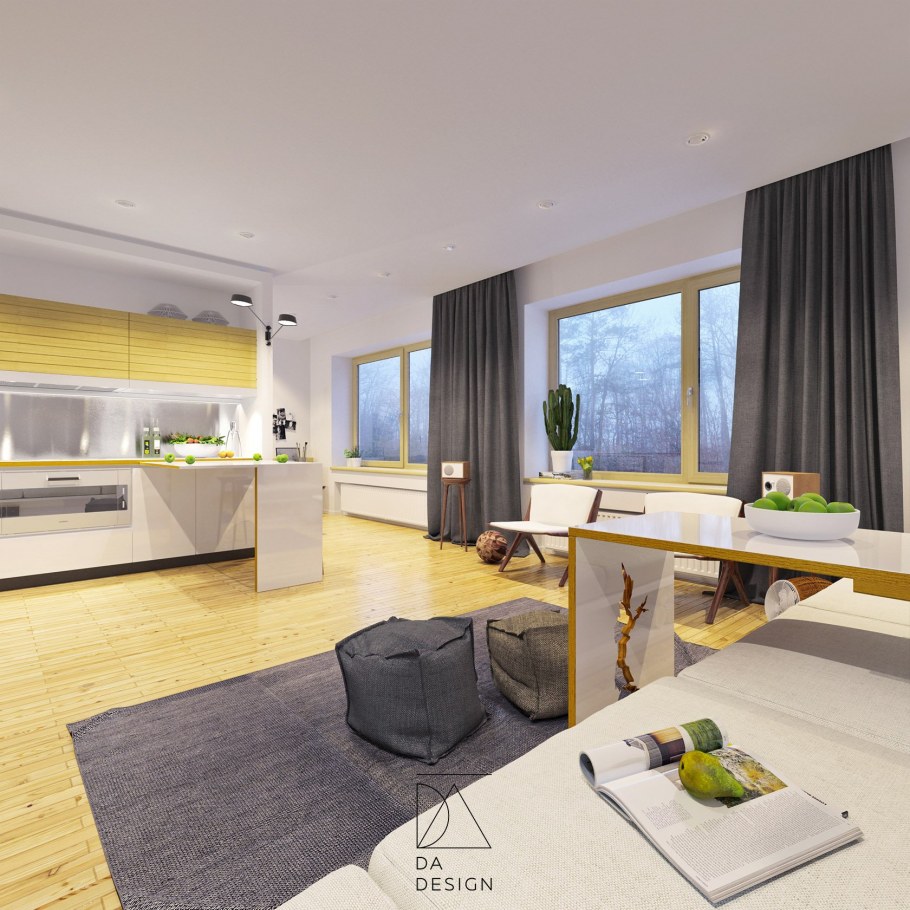 Интерьер квартиры свободной планировки