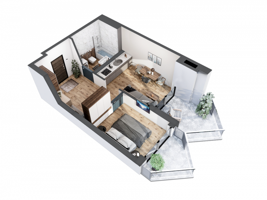 Квартиры со свободной планировкой схема