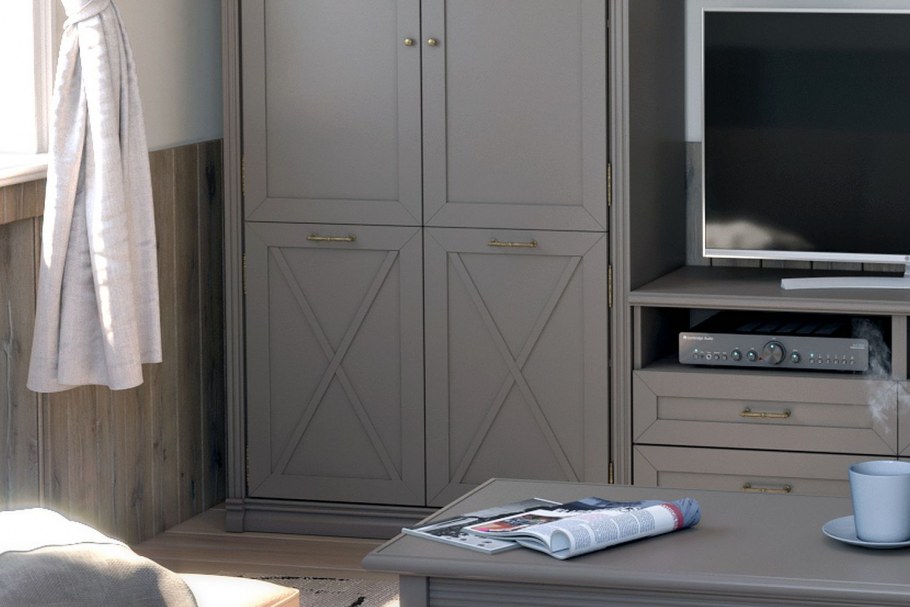 Гостиная Кантри Ангстрем серый камень