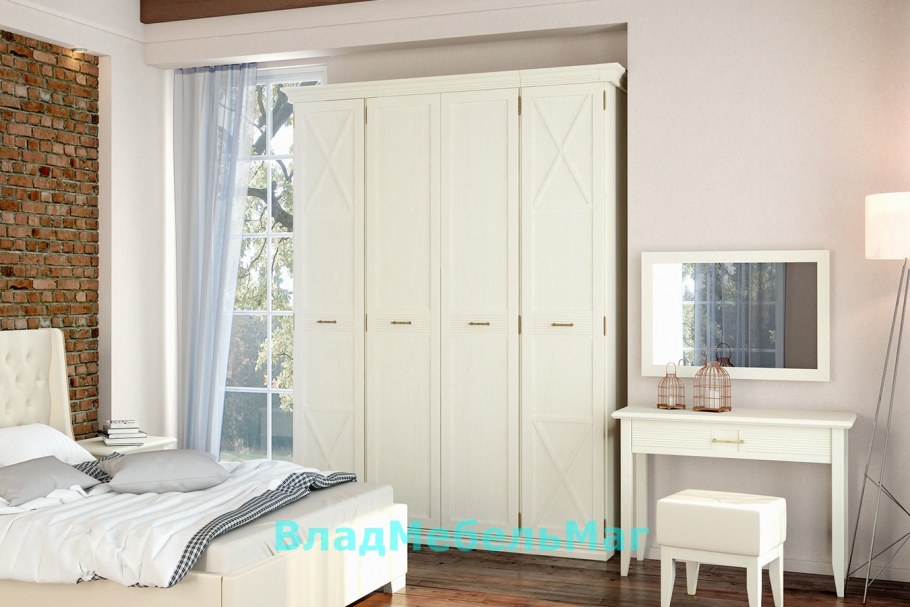 Спальня Кантри Ангстрем коричнево белая