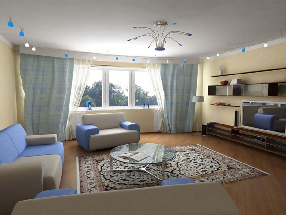 Гостиная в обычной квартире