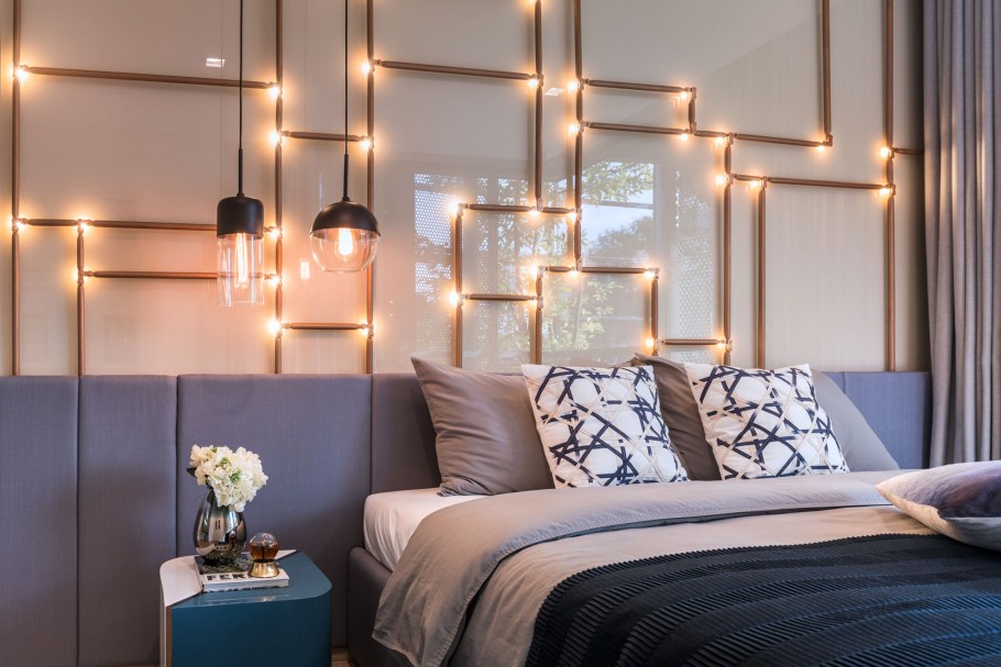 Цветное освещение в спальне