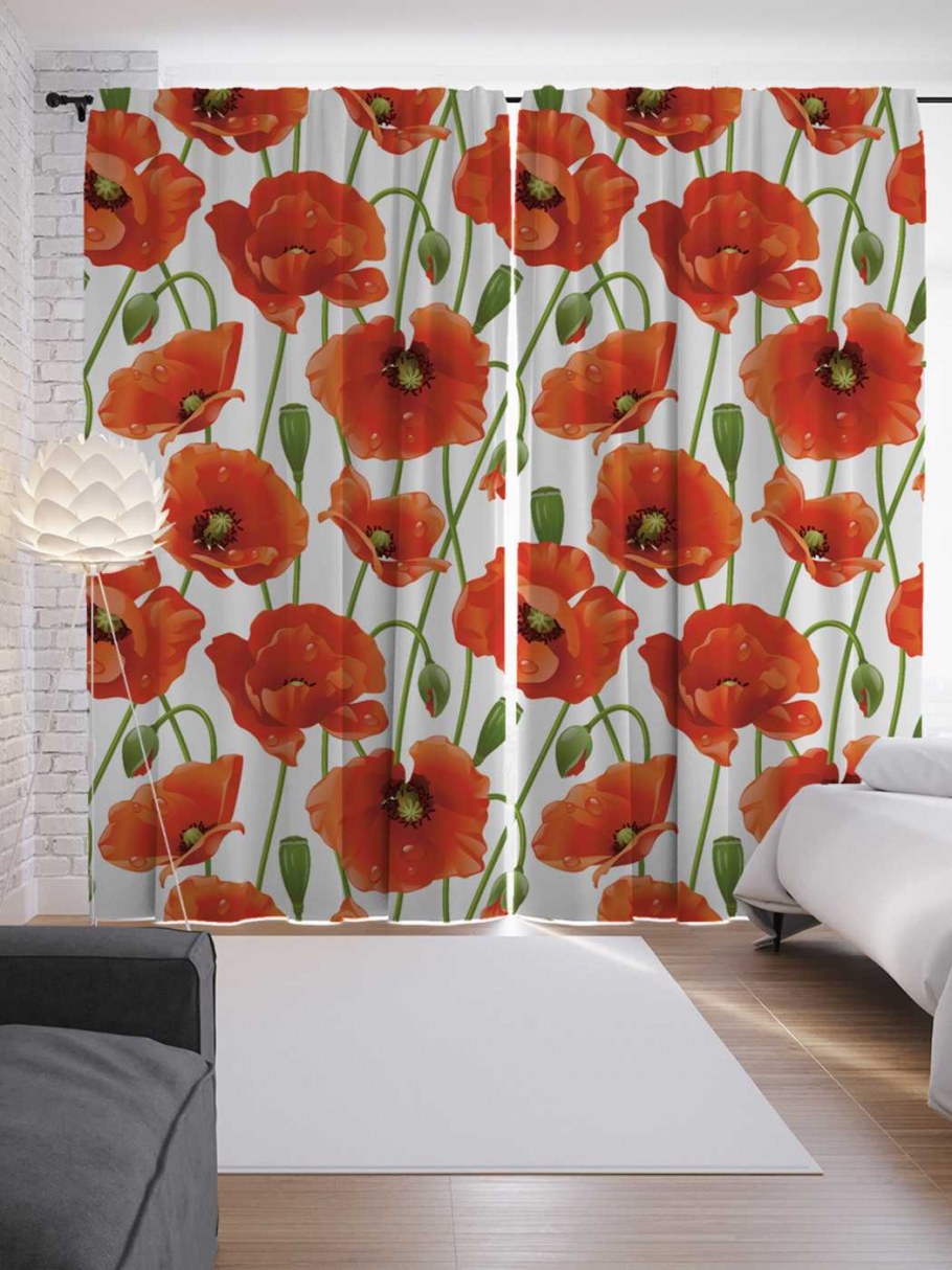 Занавески с маками
