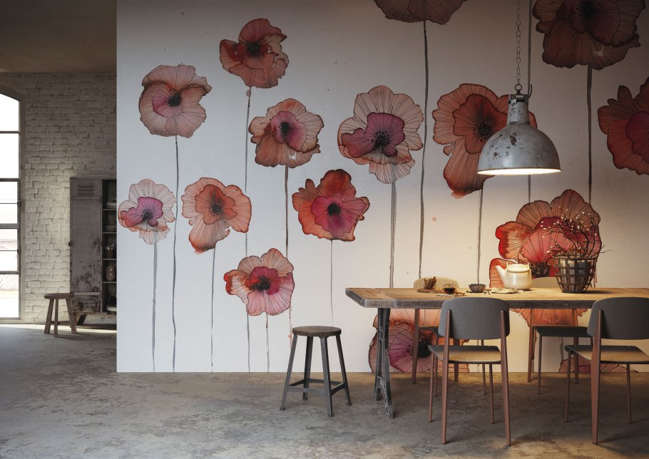 Фотообои маки на стену