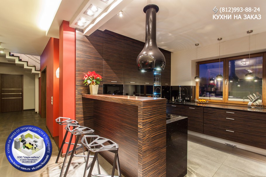 Барная стойка в стиле лофт для кухни