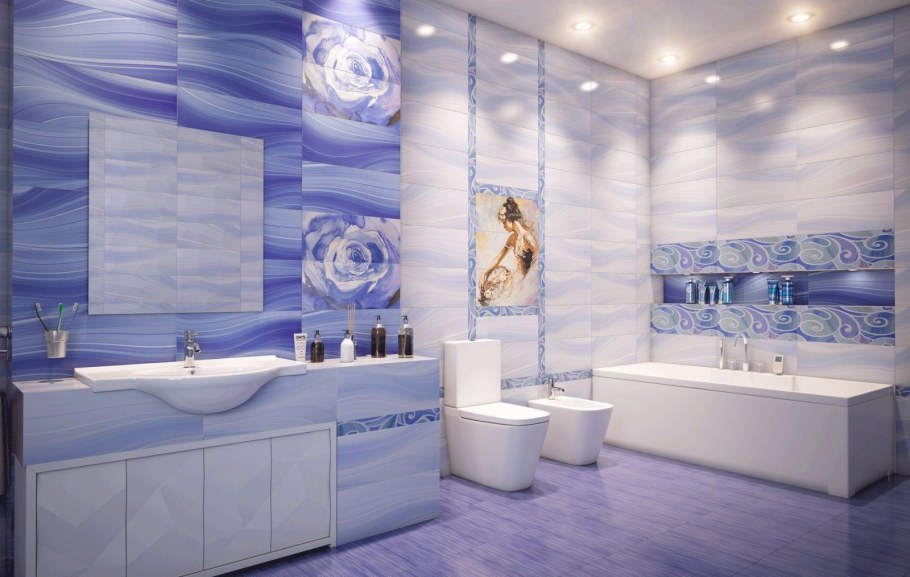 Панно Gracia Ceramica Arabeski Purple 01