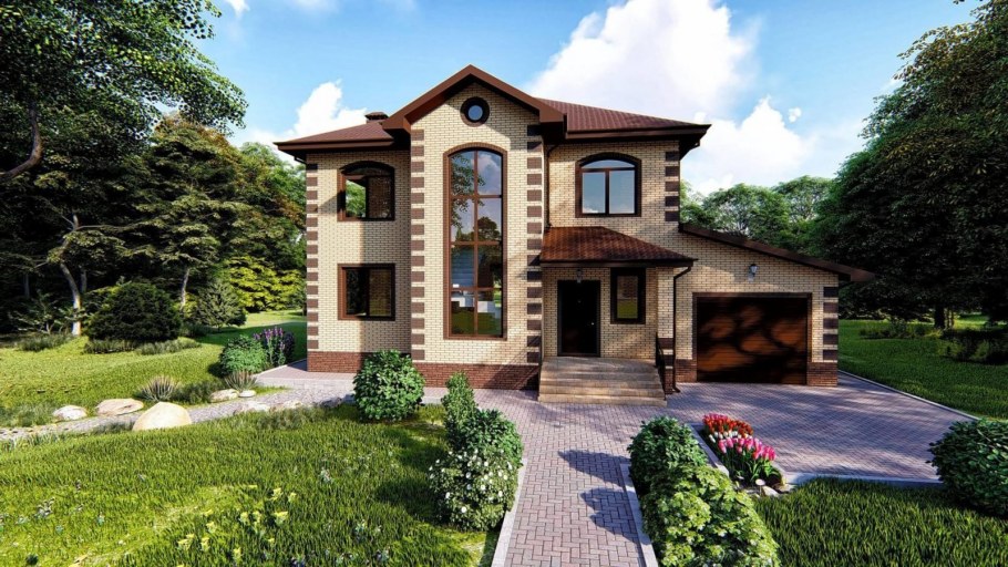 Небольшой двухэтажный дом