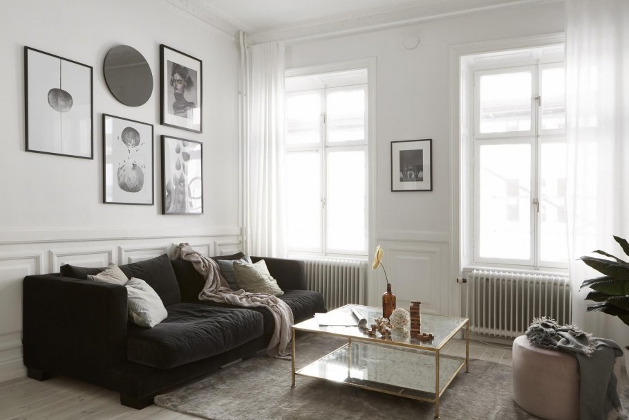 Спальня-гостиная 19м2 Скандинавский стиль