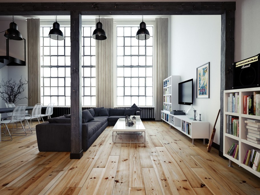 Белая квартира в скандинавском стиле