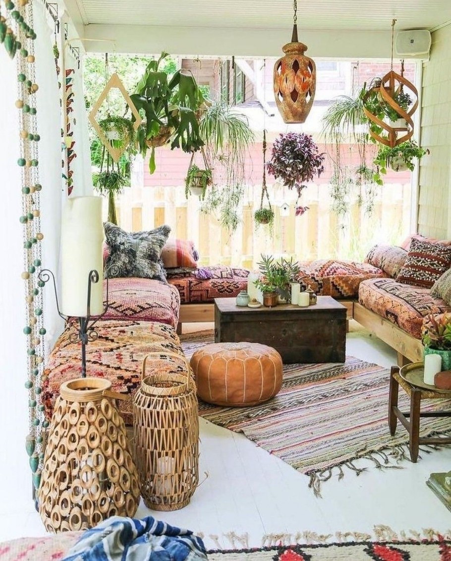 Интерьер в стиле бохо веранда