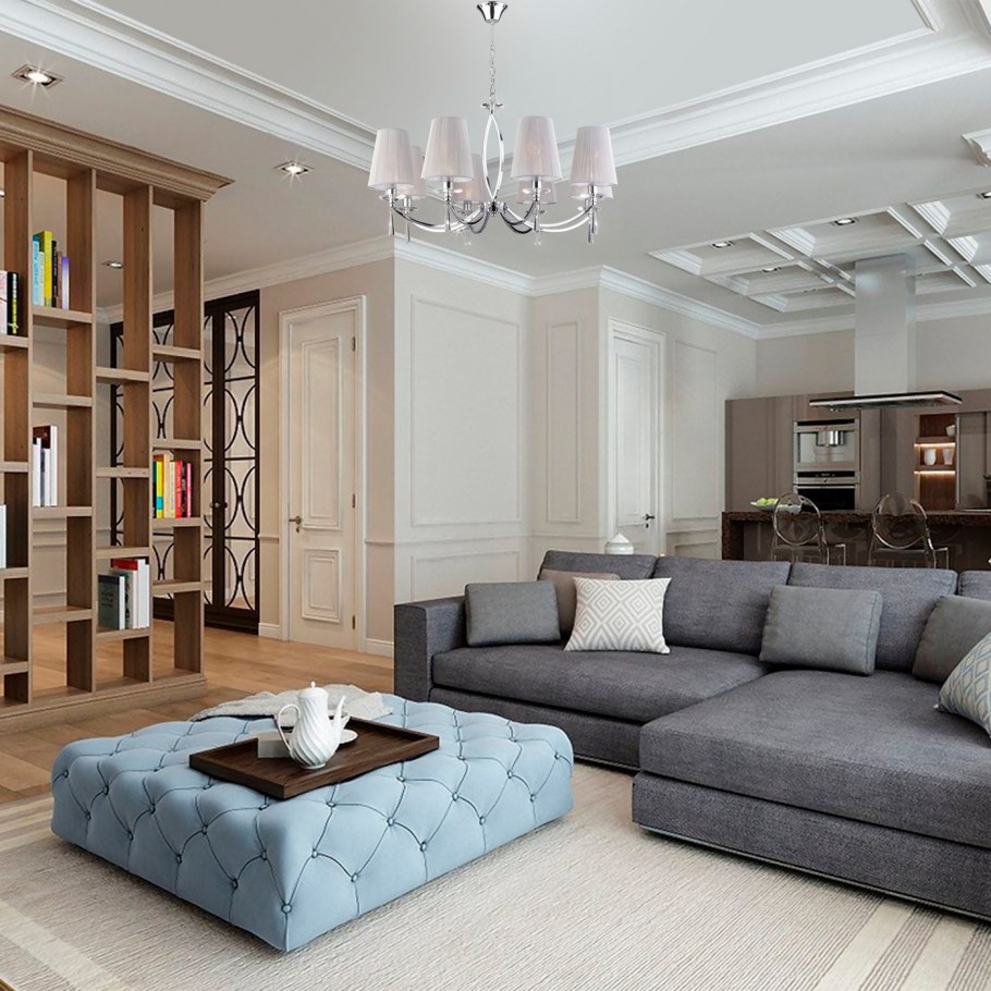 Люстра подвесная Eurosvet Valery 60079, 8 ламп, 21 м²