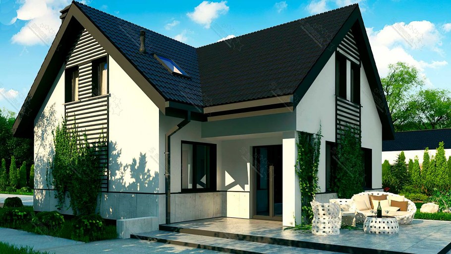 Дом со сложной крышей